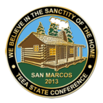 2013 TEEA State Conference Pin, "We Believe in the Sanctity of the Home"